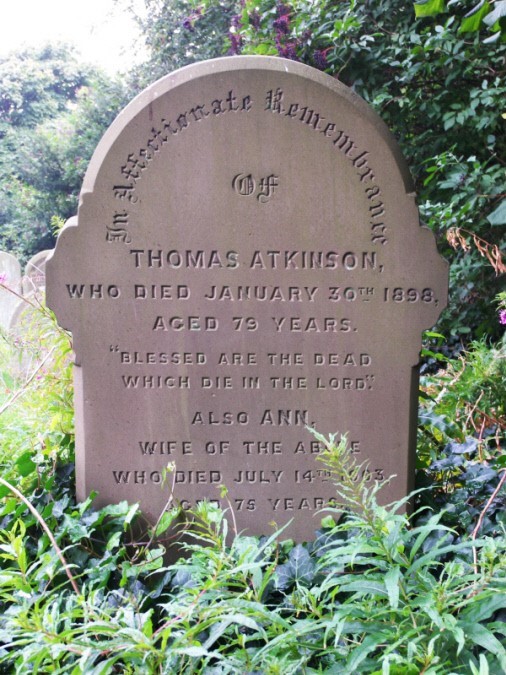 Photograph of gravestone