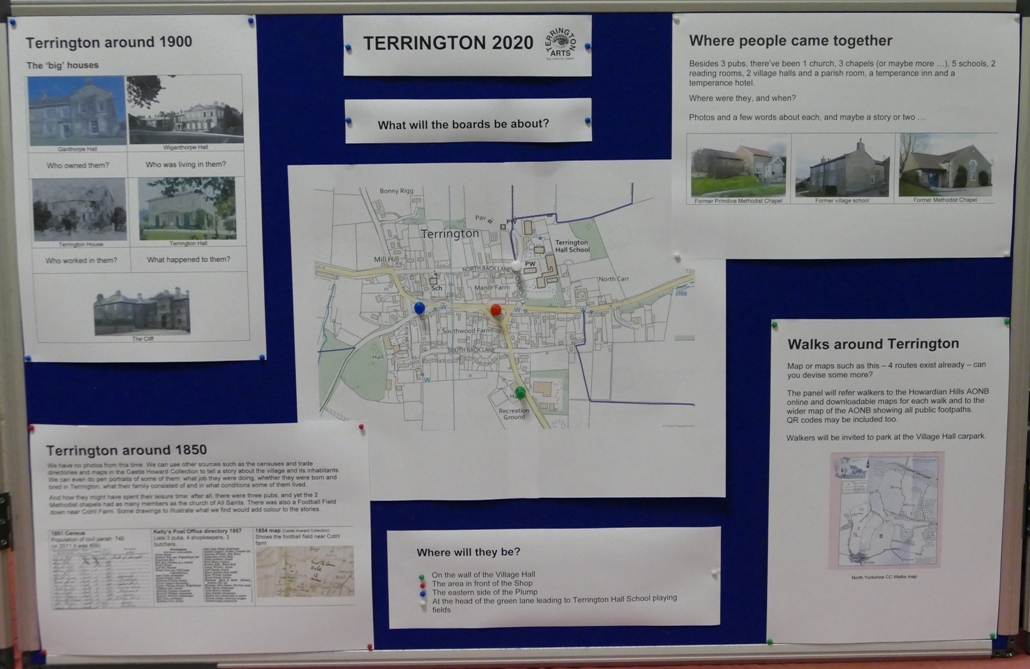 Display showing proposed locations and content of the Interpretation Boards